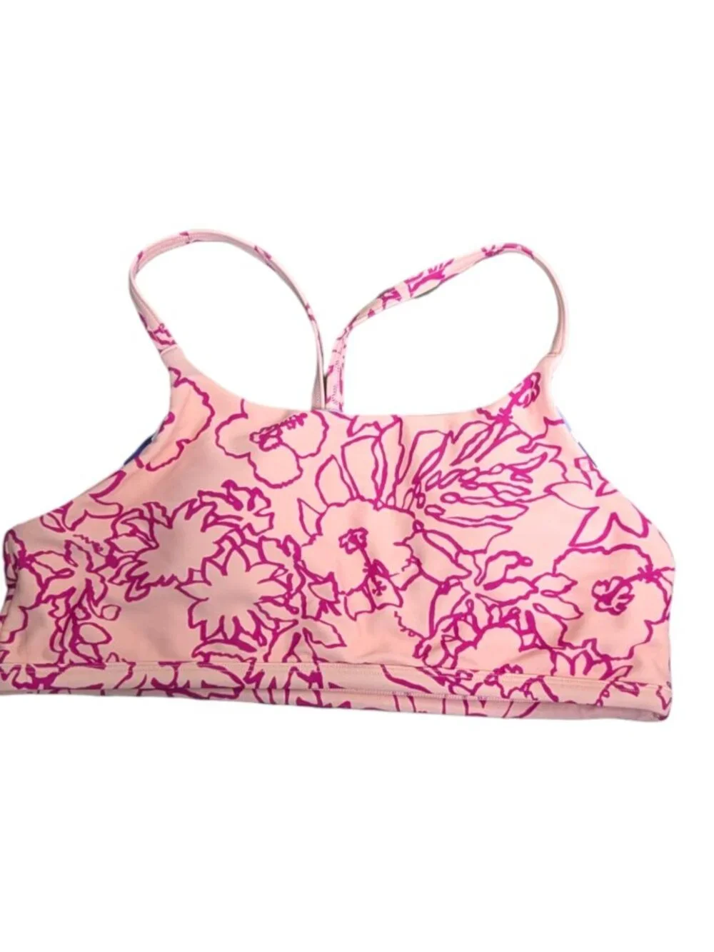 Athleta Girl Cannonball 2.0 2 pc Swim Set M Floral Board Shorts Top Medium 8/10